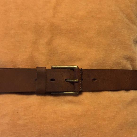 Timberland Other - MEN'S TIMBERLAND BROWN MATTE LEATHER BRASS BELT